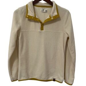 LIV Outdoor Women’s Small Creme Fleece 1/4 Snap Collared Jacket
